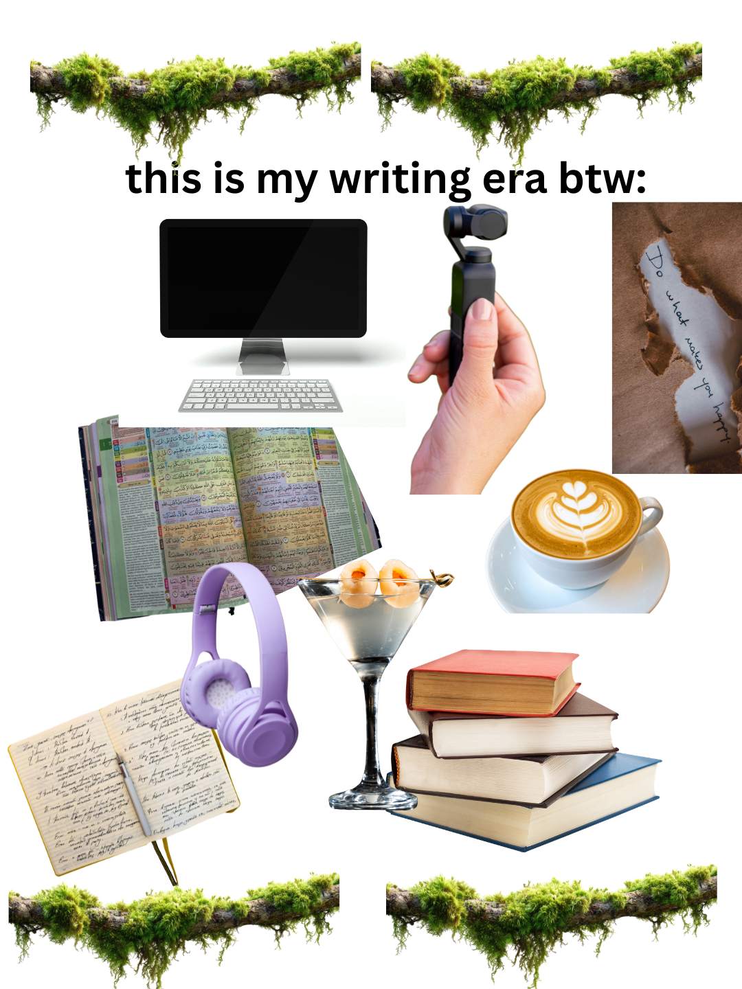 Writing era collage
